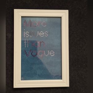 Framed Cross-Stitch Art with Quote